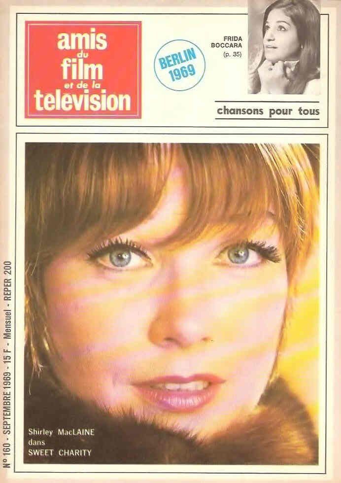 AMIS DU FILM magazine side cover Issue 160 September 1969
