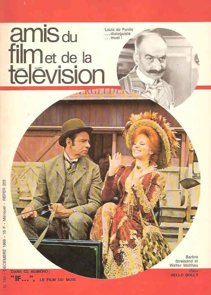 AMIS DU FILM magazine side cover Issue 163 December 1969