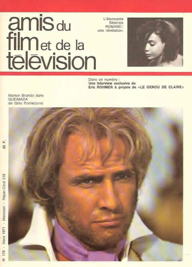 AMIS DU FILM magazine side cover Issue 178 March 1971