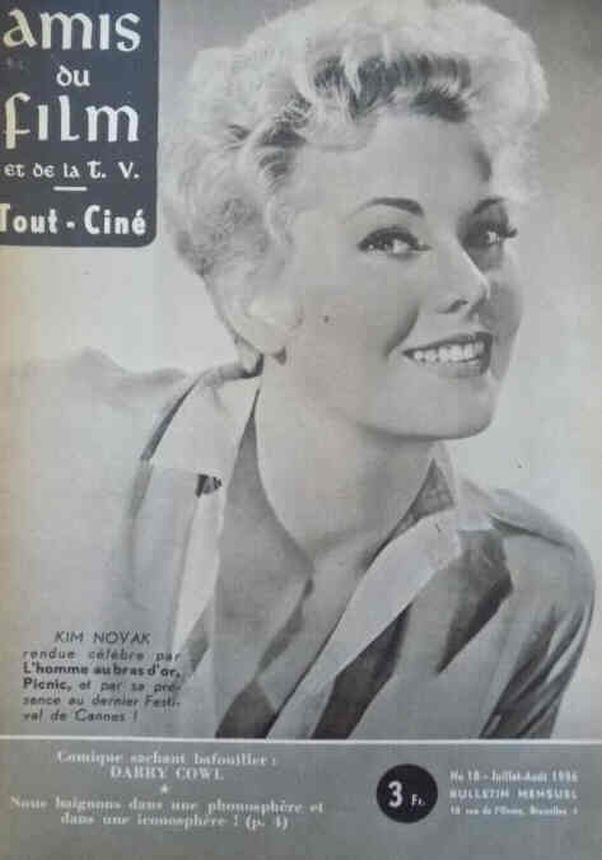 AMIS DU FILM magazine side cover Issue 18 July/August 1956