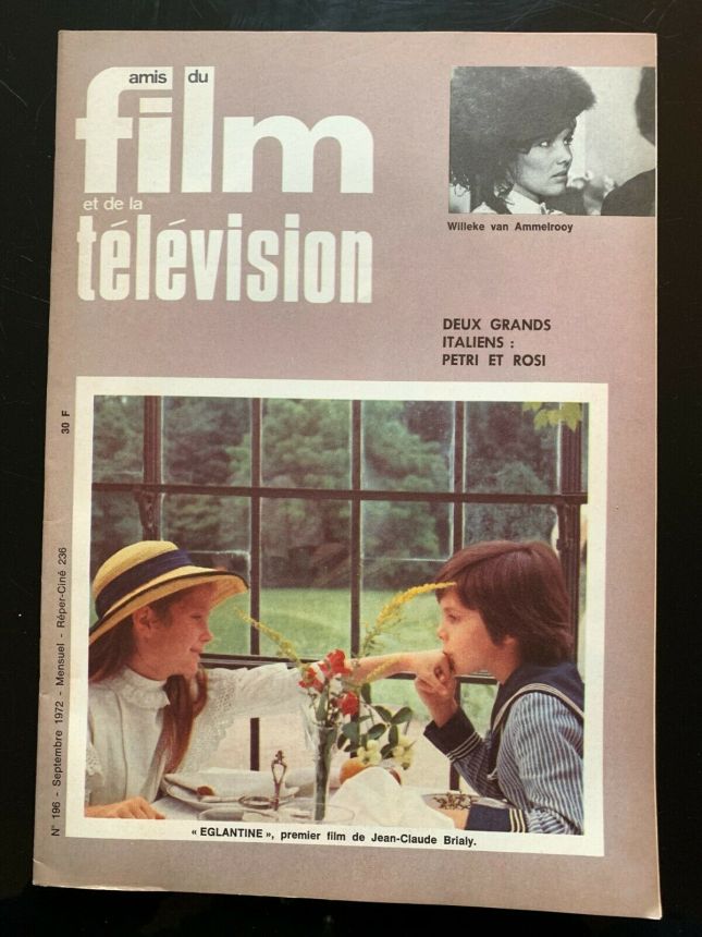 AMIS DU FILM magazine side cover Issue 196 September 1972