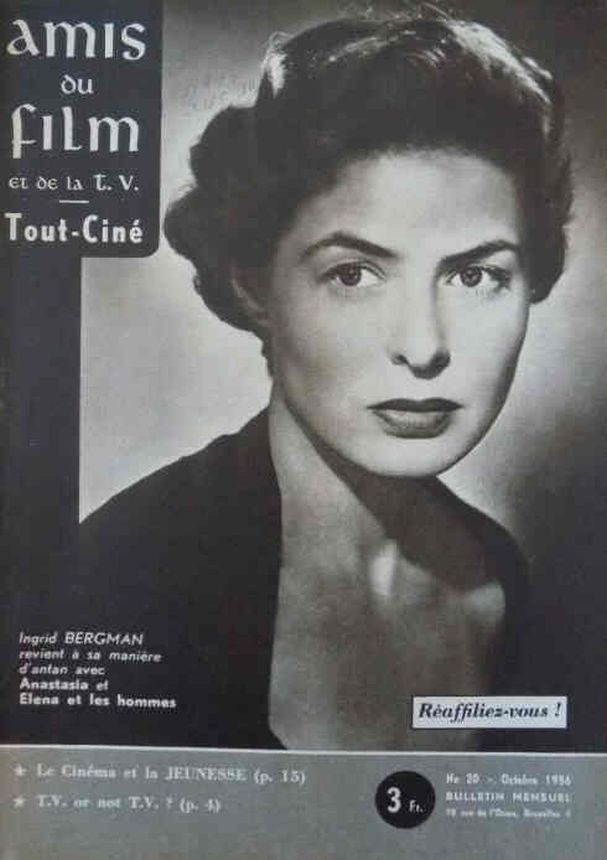 AMIS DU FILM magazine side cover Issue 20 October 1956