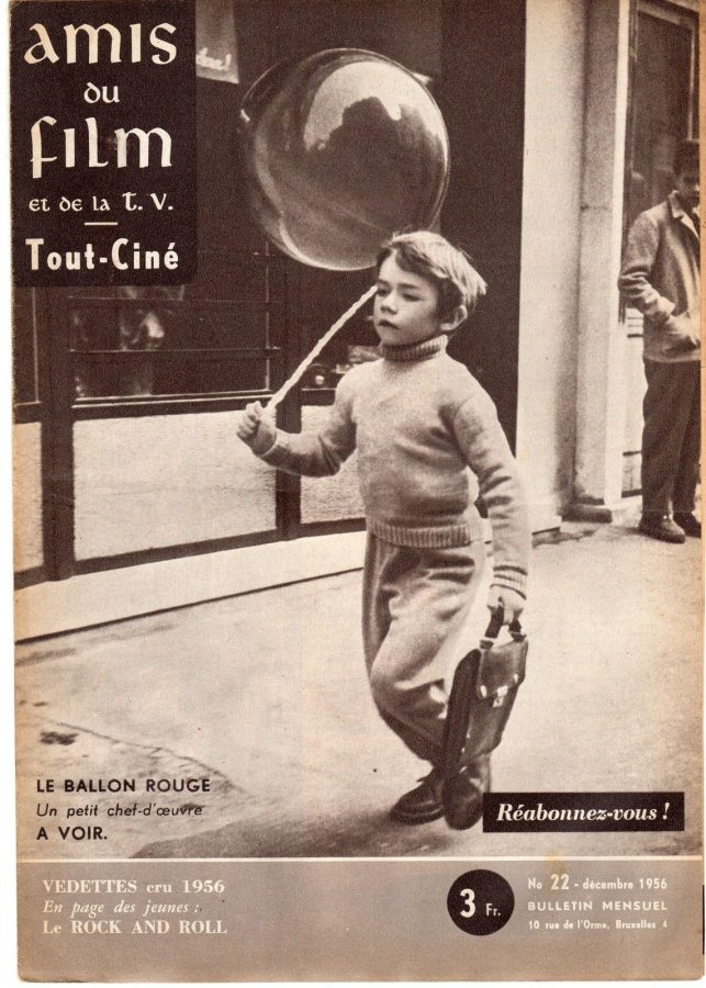 AMIS DU FILM magazine side cover Issue 22 December 1956