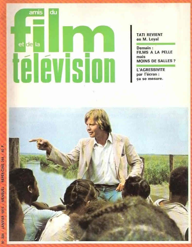 AMIS DU FILM magazine side cover Issue 224 January 1975