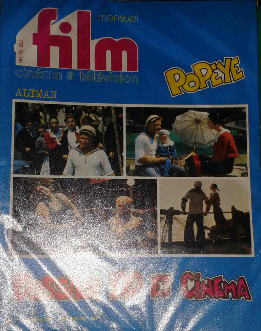 AMIS DU FILM magazine side cover Issue 307 December 1981