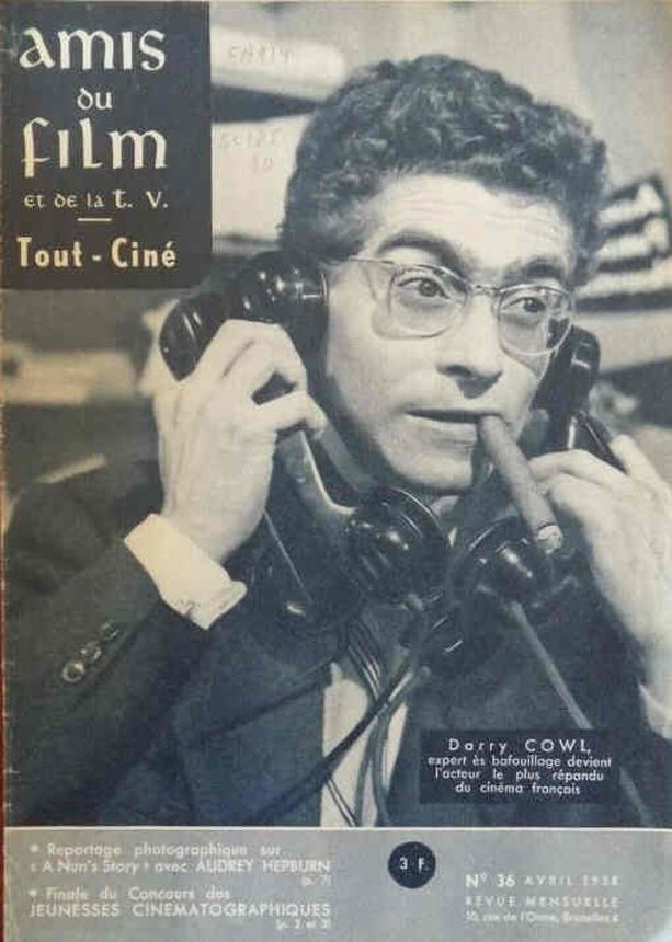 AMIS DU FILM magazine side cover Issue 36 April 1958