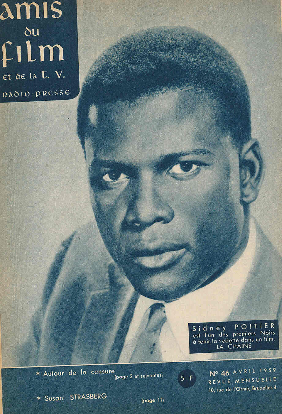 AMIS DU FILM magazine side cover Issue 46 April 1959
