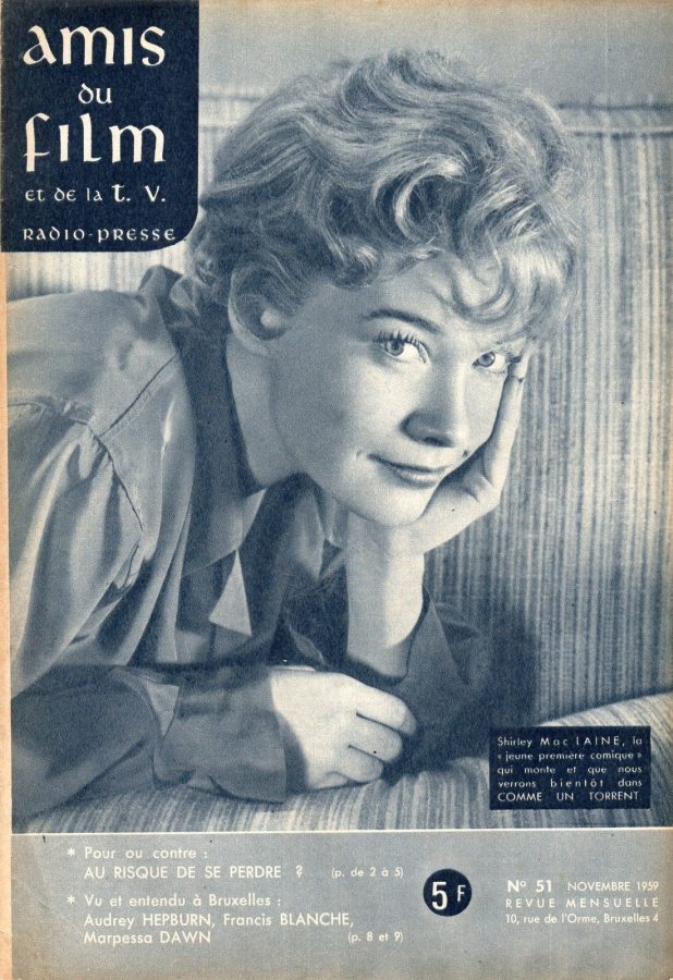 AMIS DU FILM magazine side cover Issue 51 November 1959