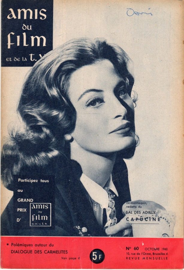 AMIS DU FILM magazine side cover Issue 60 October 1960