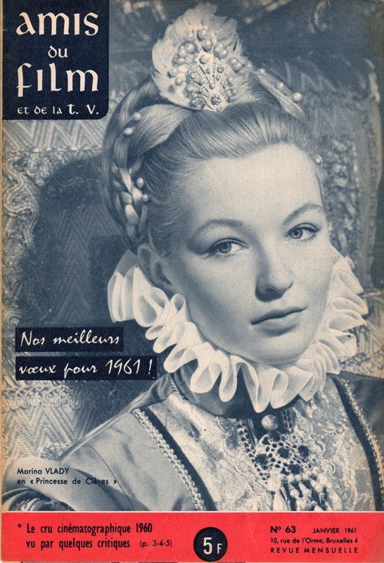 AMIS DU FILM magazine side cover Issue 63 January 1961