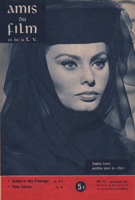 AMIS DU FILM magazine side cover Issue 71 November 1961