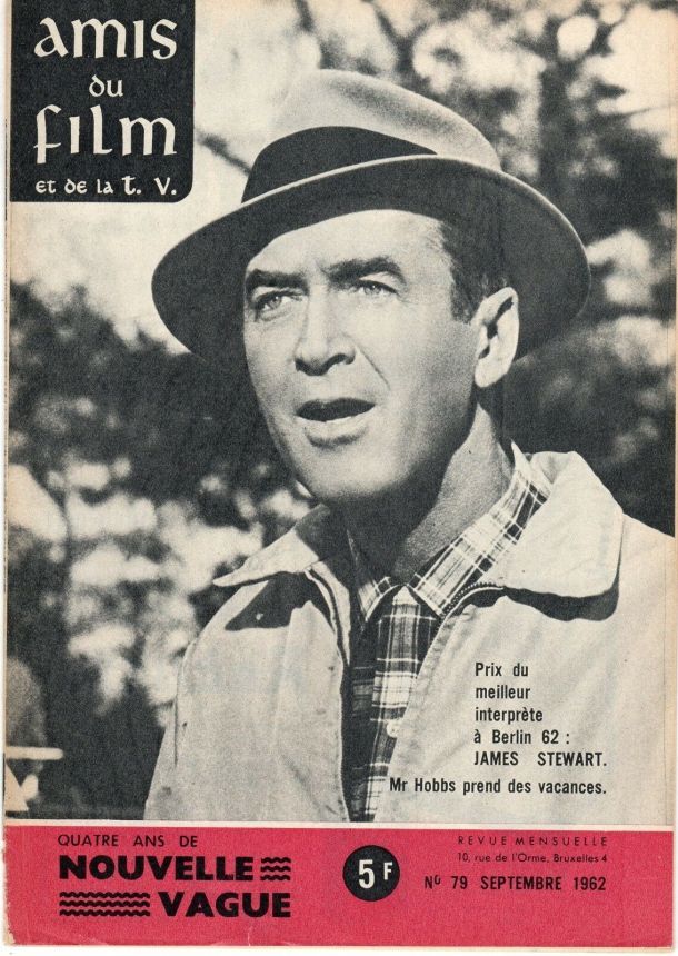 AMIS DU FILM magazine side cover Issue 79 September 1962