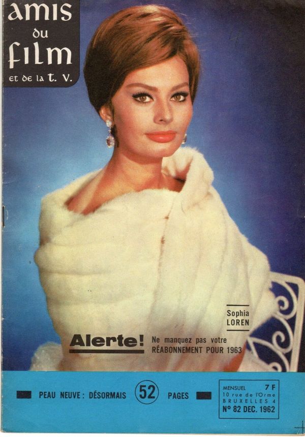 AMIS DU FILM magazine side cover Issue 82 December 1962