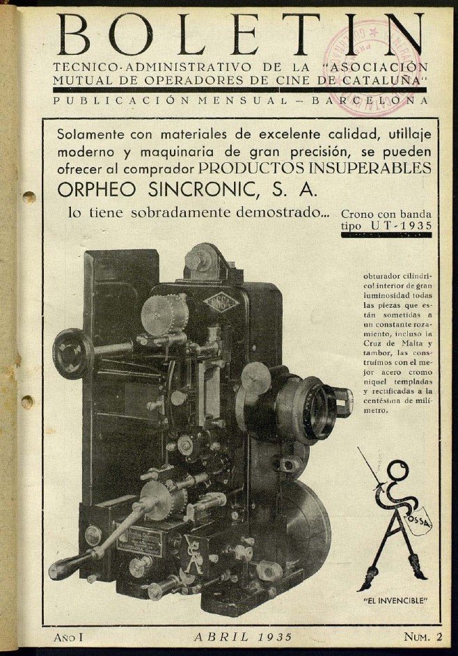 A.M.O.C.C. magazine side cover Issue 2  April 1935