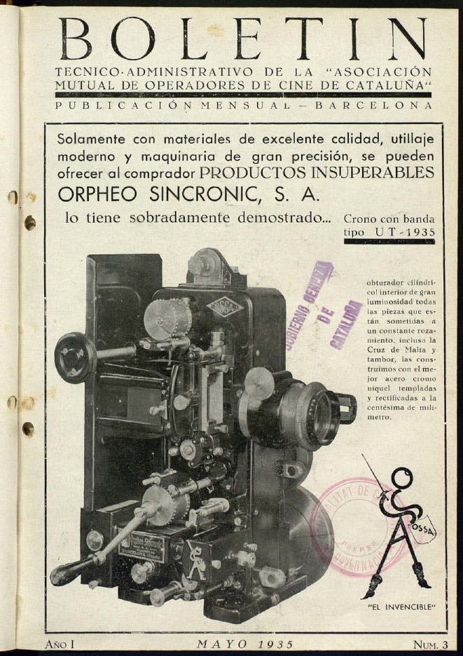 A.M.O.C.C. magazine side cover Issue 3  May 1935
