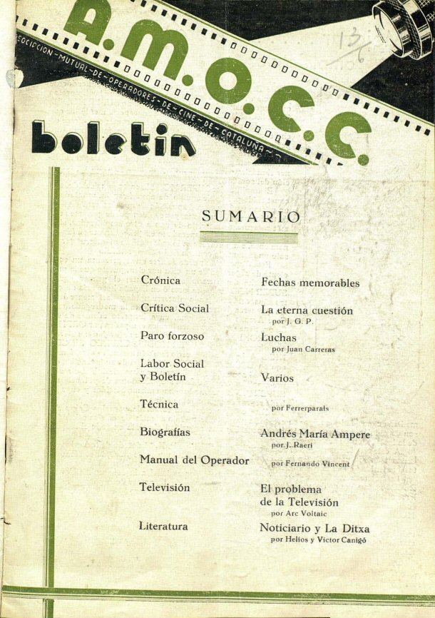 A.M.O.C.C. magazine side cover Issue 13   1936