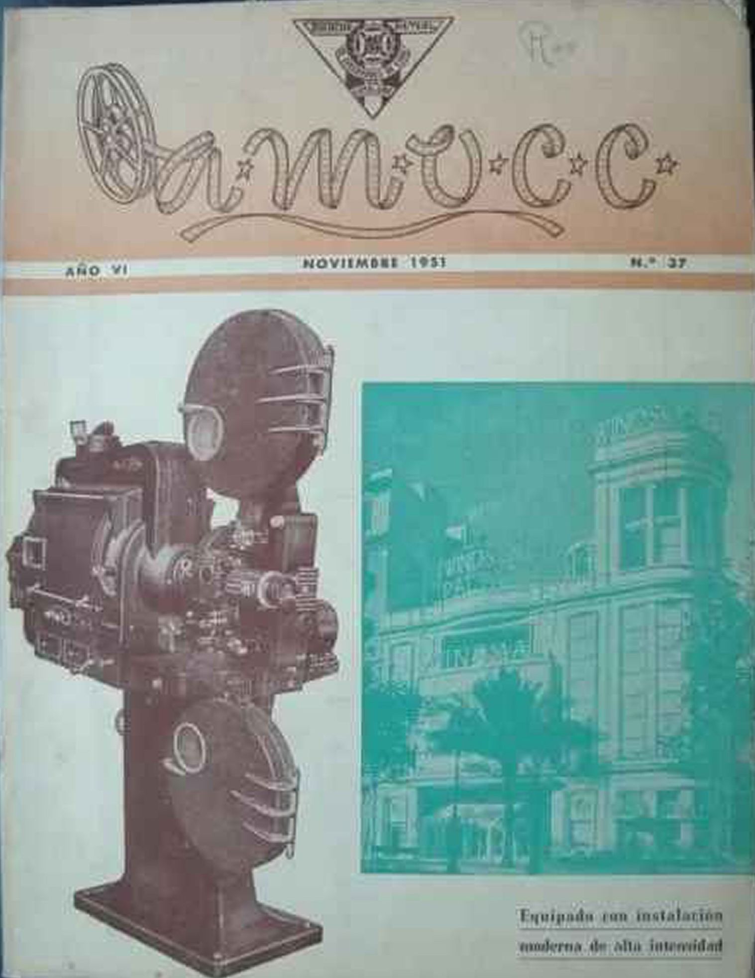 A.M.O.C.C. magazine side cover Issue 37  November 1951