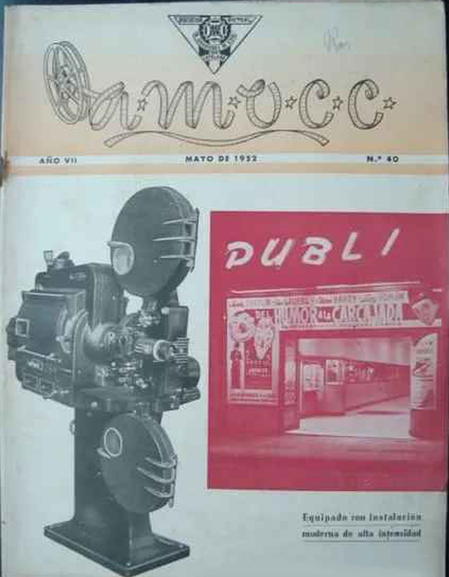 A.M.O.C.C. magazine side cover Issue 40  May 1952