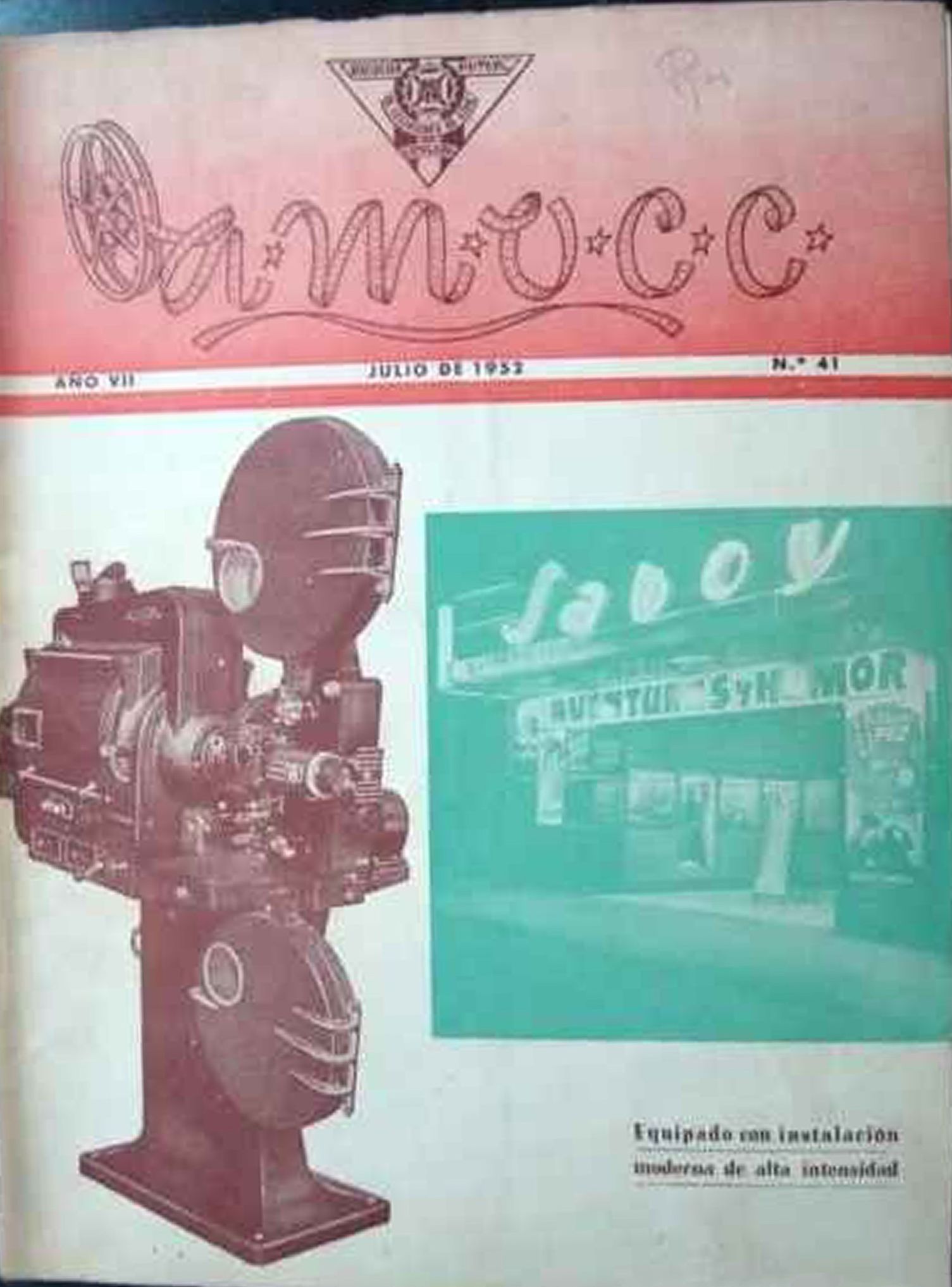 A.M.O.C.C. magazine side cover Issue 41  July 1952
