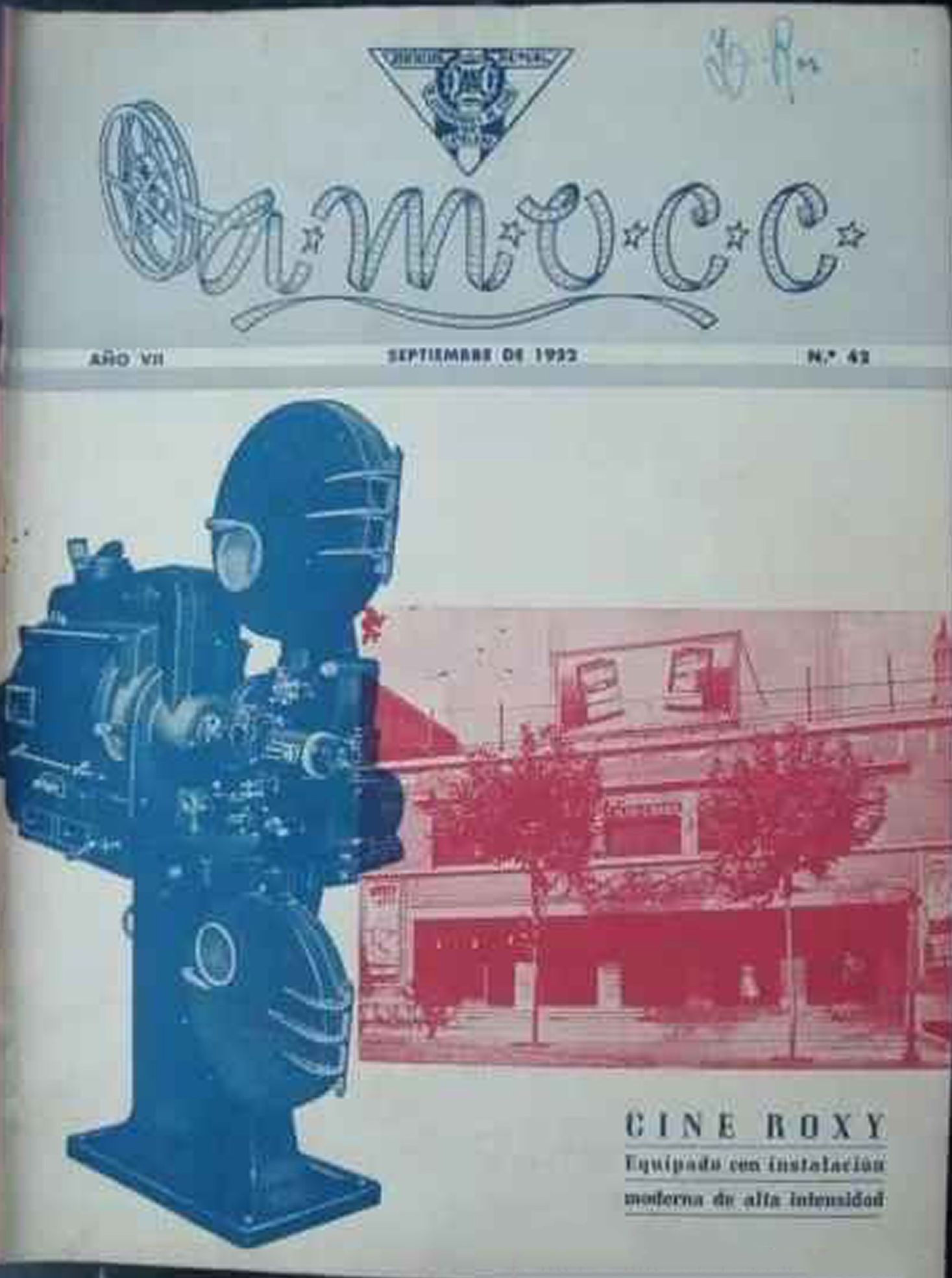 A.M.O.C.C. magazine side cover Issue 42  September 1952