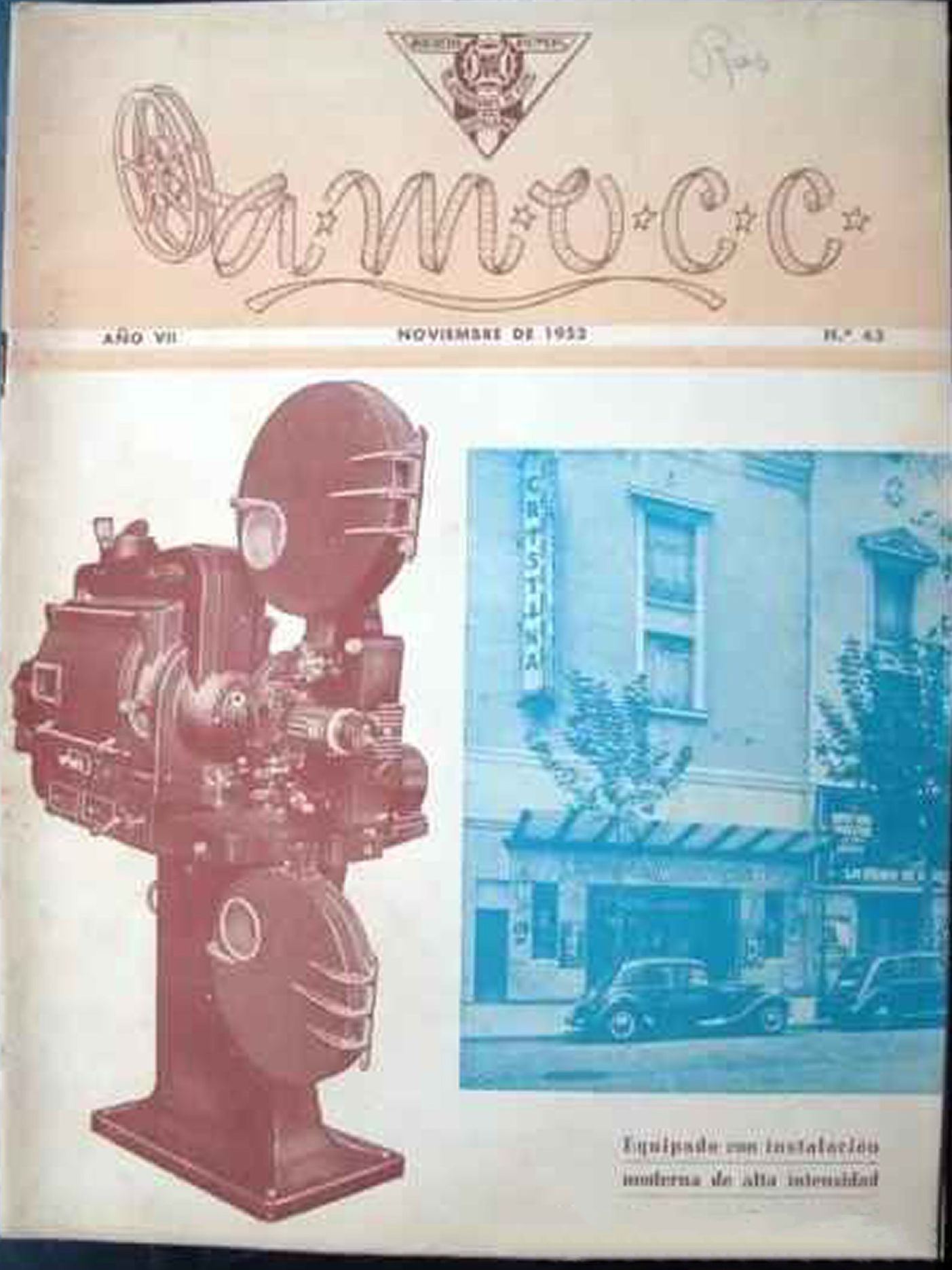 A.M.O.C.C. magazine side cover Issue 43  November 1952