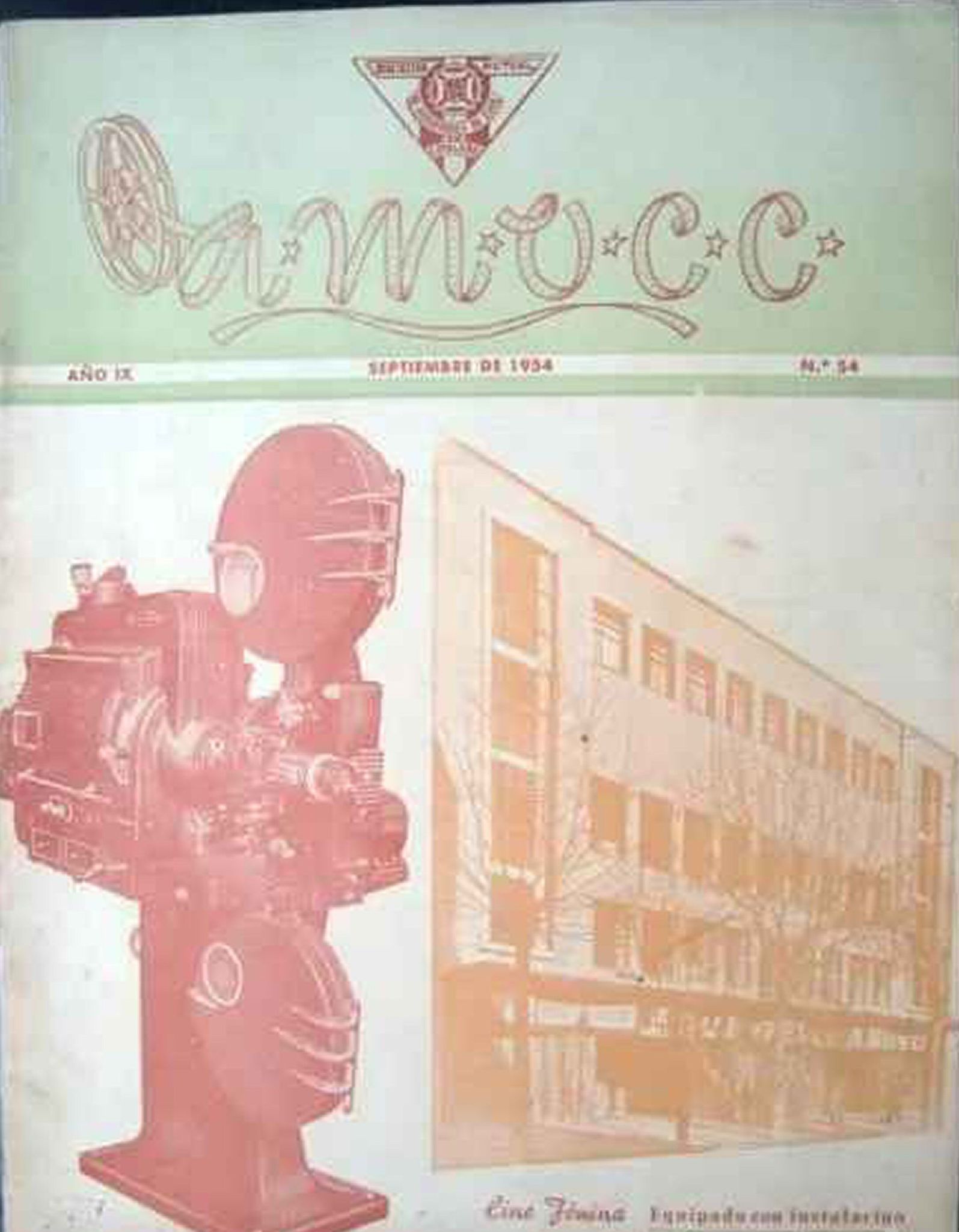 A.M.O.C.C. magazine side cover Issue 54  September 1954