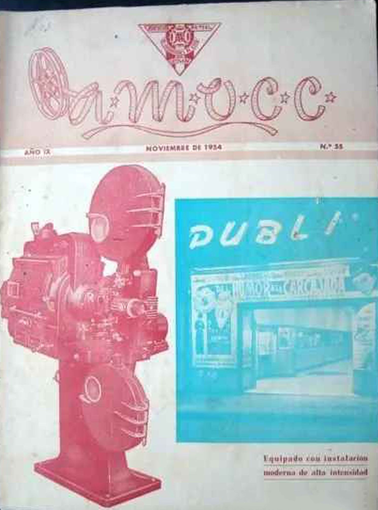 A.M.O.C.C. magazine side cover Issue 55  November 1954