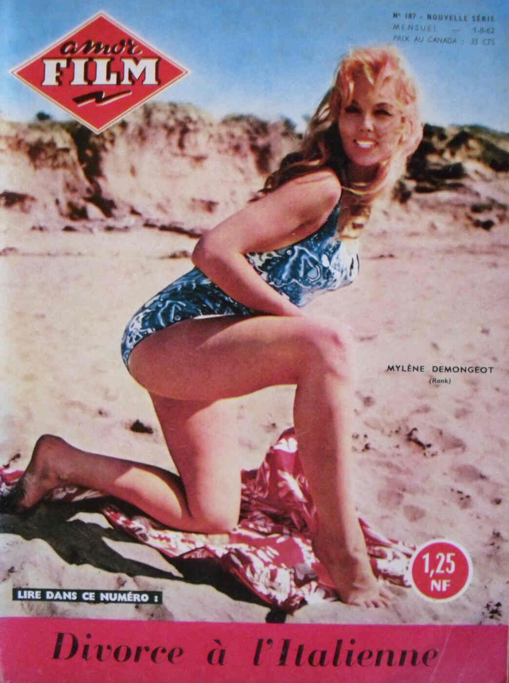 AMOR FILM magazine side cover Issue 187 1 August 1962