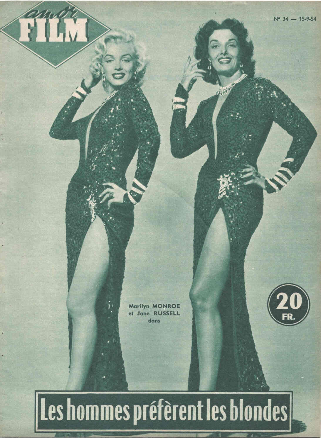 AMOR FILM magazine side cover Issue 34 15 September 1954