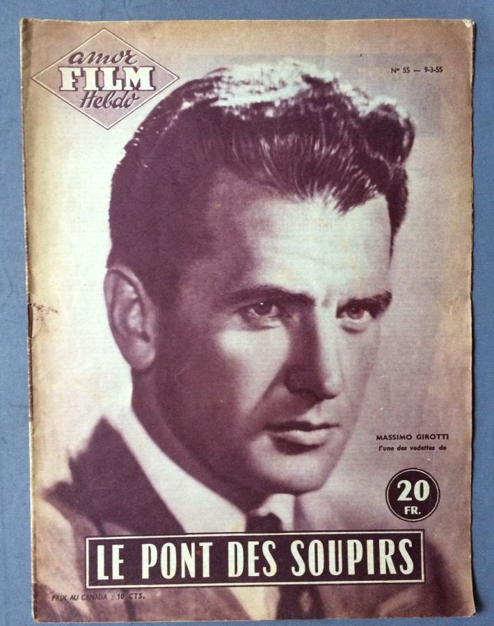 AMOR FILM magazine side cover Issue 55 March 1955