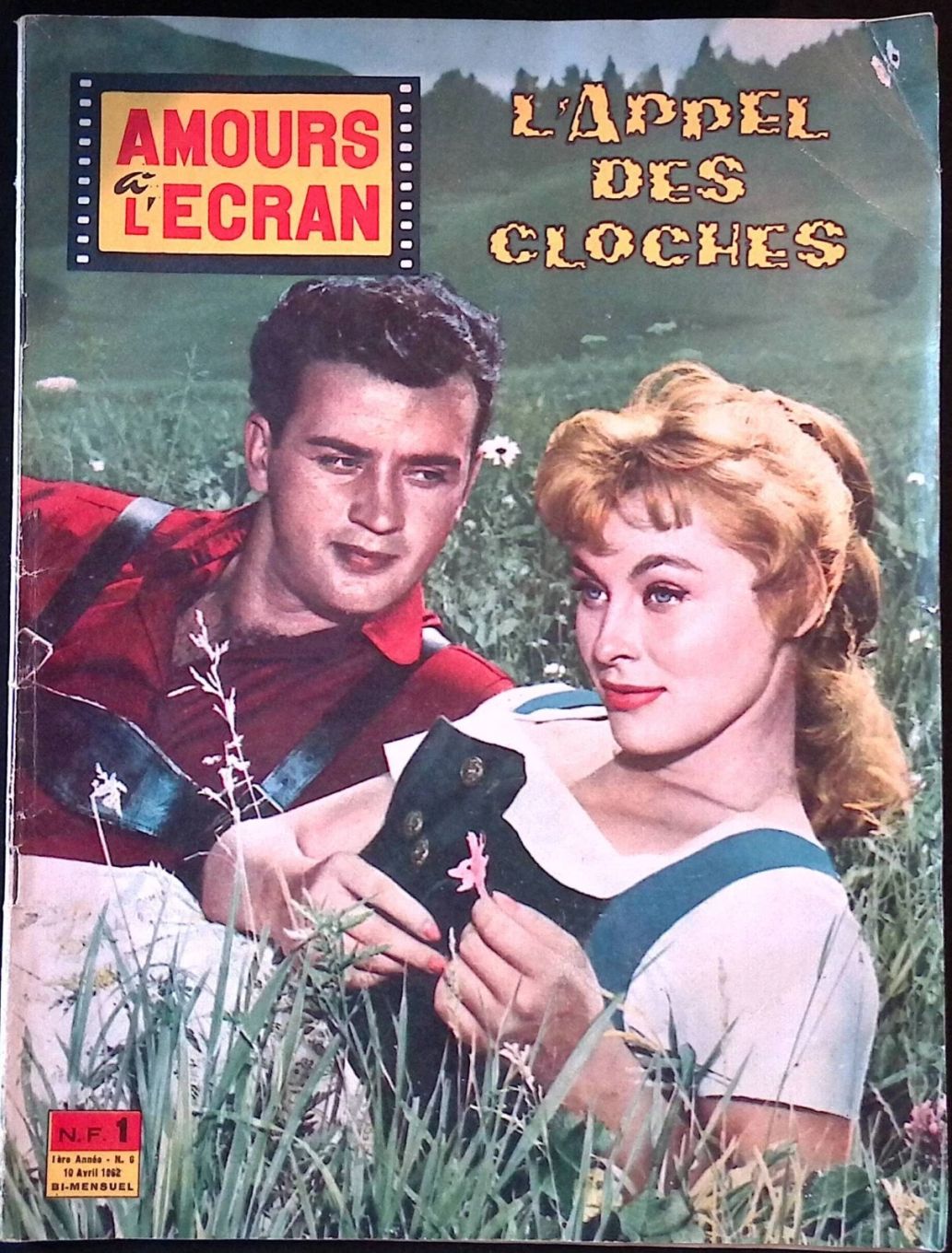 AMOURS A LECRAN magazine side cover Issue 6 10 April 1962