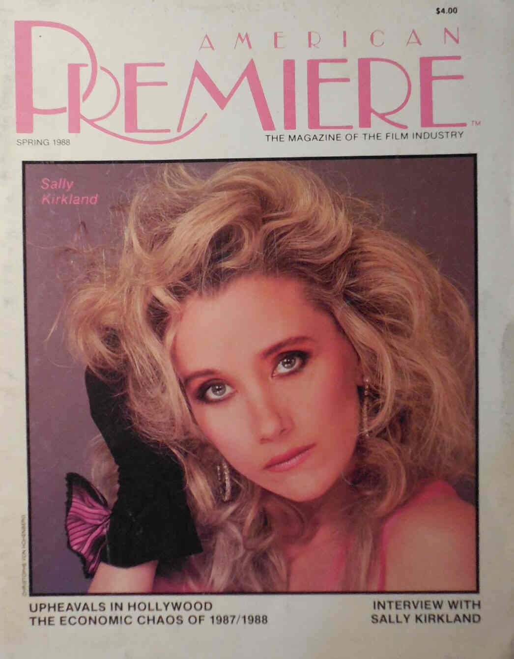 AMERICAN PREMIERE magazine side cover Spring 1988