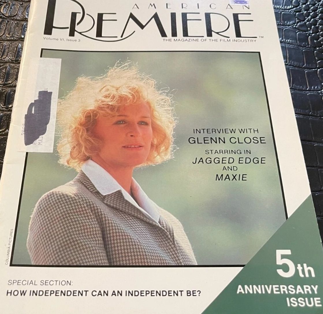 AMERICAN PREMIERE magazine side cover  September 1985