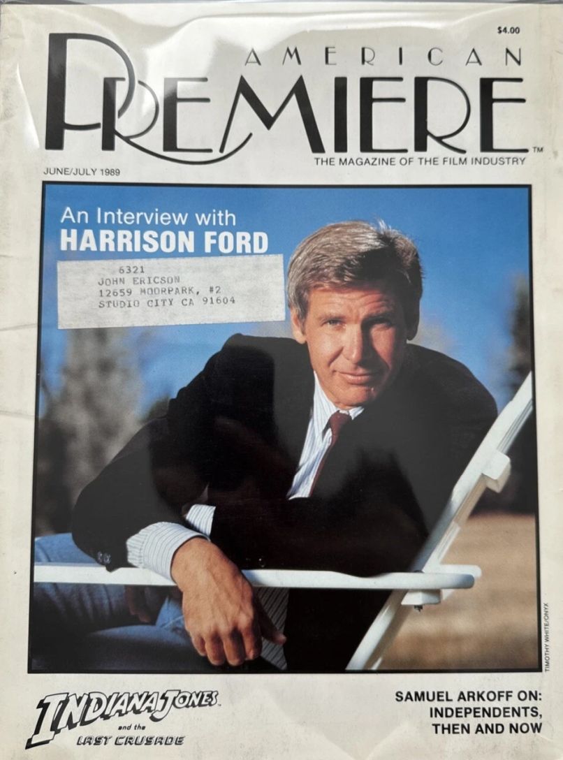 AMERICAN PREMIERE magazine side cover  June/July 1989