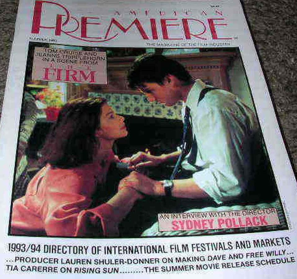 AMERICAN PREMIERE magazine side cover Summer 1993
