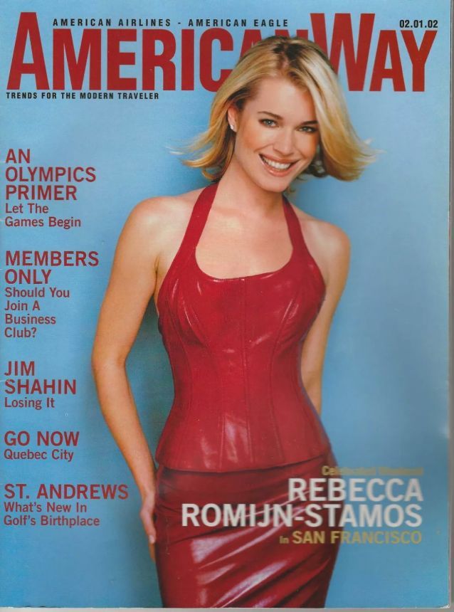 AMERICAN WAY magazine side cover 2 January 2002