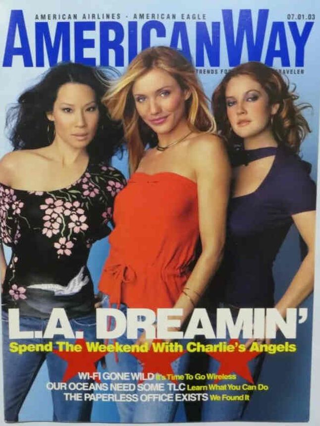 AMERICAN WAY magazine side cover 7 January 2003