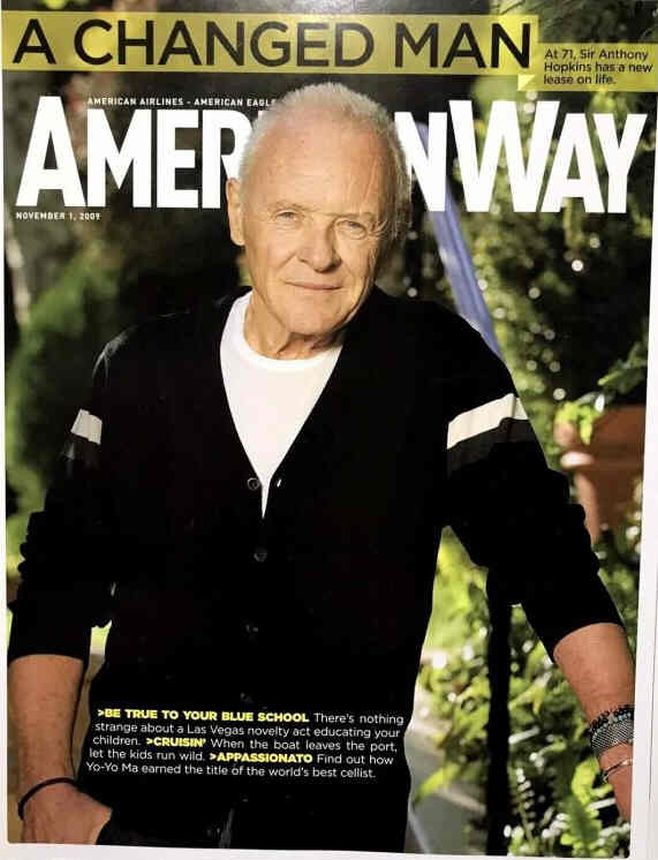 AMERICAN WAY magazine side cover 1 November 2009