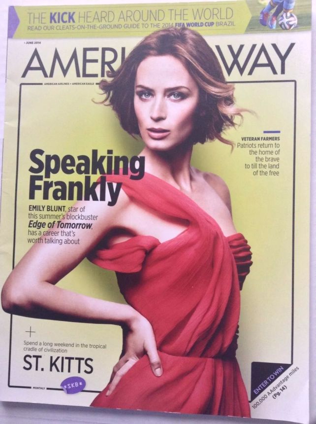 AMERICAN WAY magazine side cover  June 2014