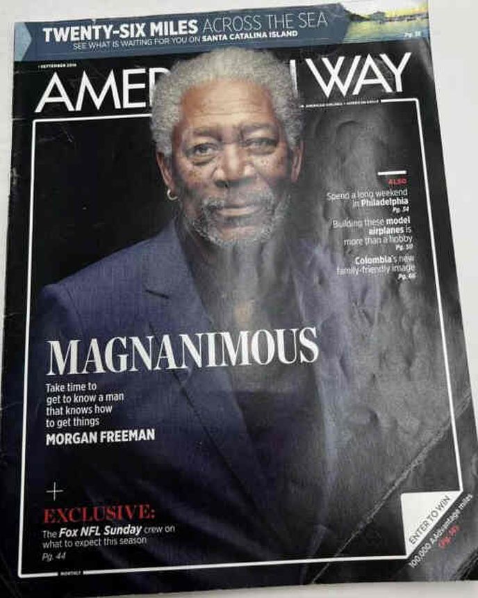 AMERICAN WAY magazine side cover  September 2014