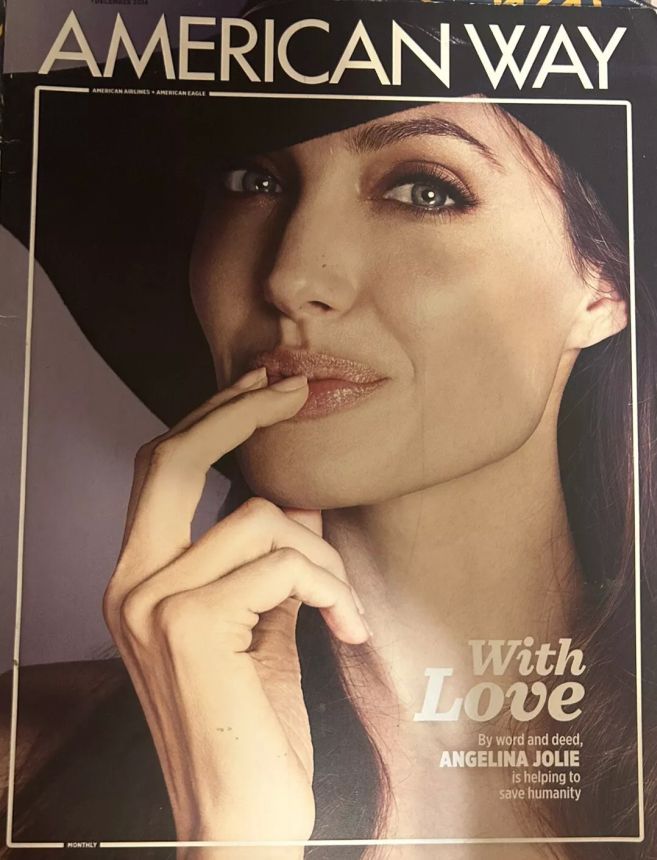 AMERICAN WAY magazine side cover  December 2014