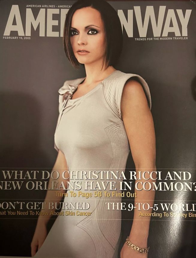 AMERICAN WAY magazine side cover 15 February 2015