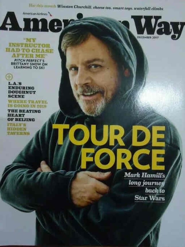 AMERICAN WAY magazine side cover  December 2017