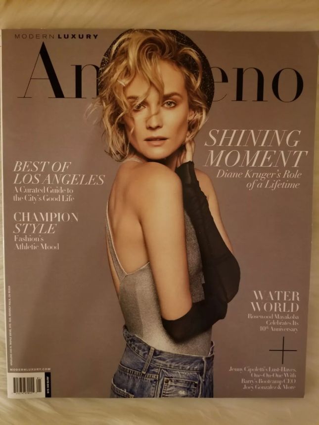 ANGELENO magazine side cover  January/February 2018