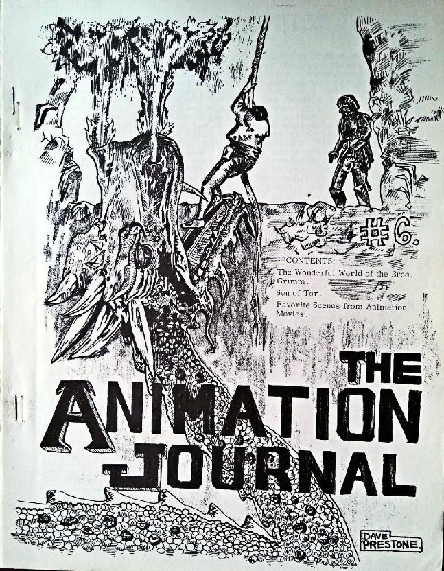 ANIMATION JOURNAL (1960s) magazine side cover Issue 6  