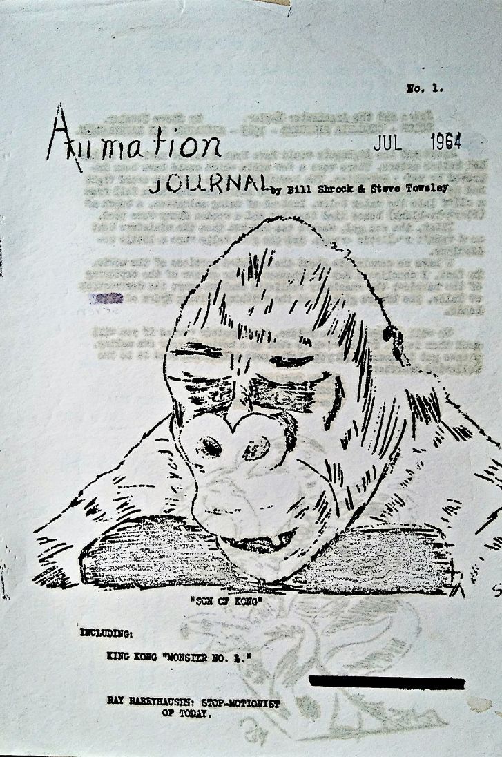 ANIMATION JOURNAL (1960s) magazine side cover Issue 1  July 1964