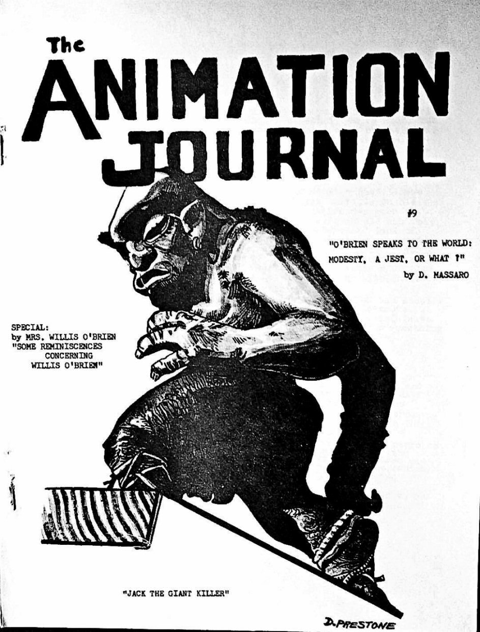 ANIMATION JOURNAL (1960s) magazine side cover Issue 9   1966