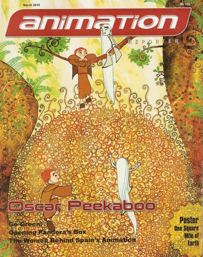 ANIMATION REPORTER magazine side cover March 2010