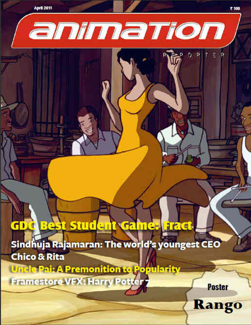 ANIMATION REPORTER magazine side cover April 2011