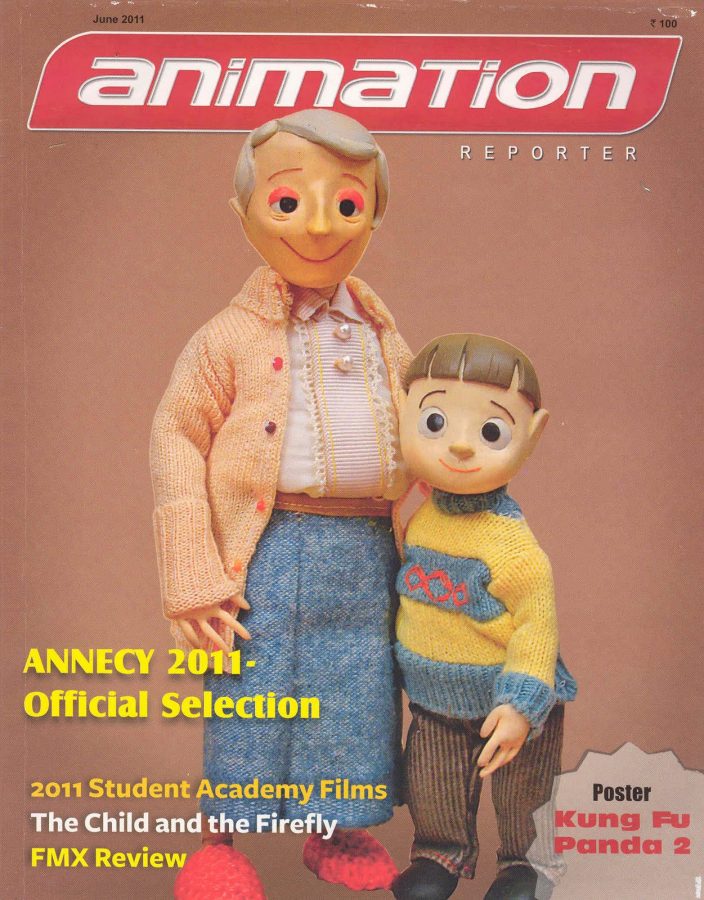 ANIMATION REPORTER magazine side cover June 2011